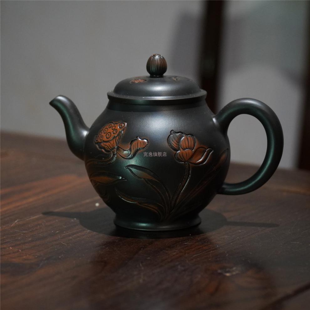 【旗舰自营】大吉羊柴烧紫砂壶建水紫陶茶壶茶具手工泡茶壶单壶原矿