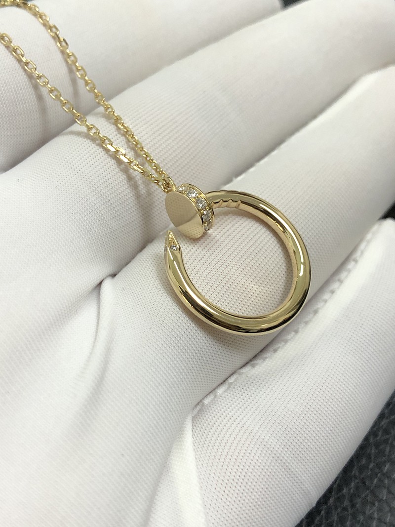 诗筠轻奢大饼项链18金k玫瑰金钉子满钻love双环圆环圆饼豹子定制送