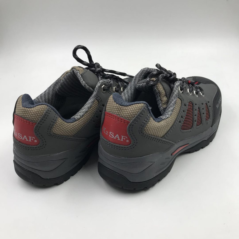 出口韩国k2劳保鞋工作鞋男矮透气轻便防砸耐磨秋季安全鞋定制款灰色矮