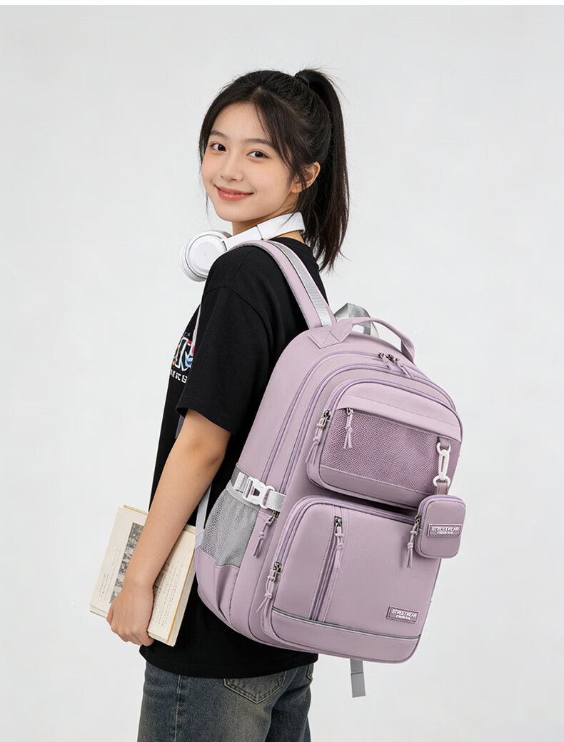 Edison High School Backpack Spine Protection Load Reduction Reflective Water-Resistant Large Capacity Student Travel Bag 2486-1 21