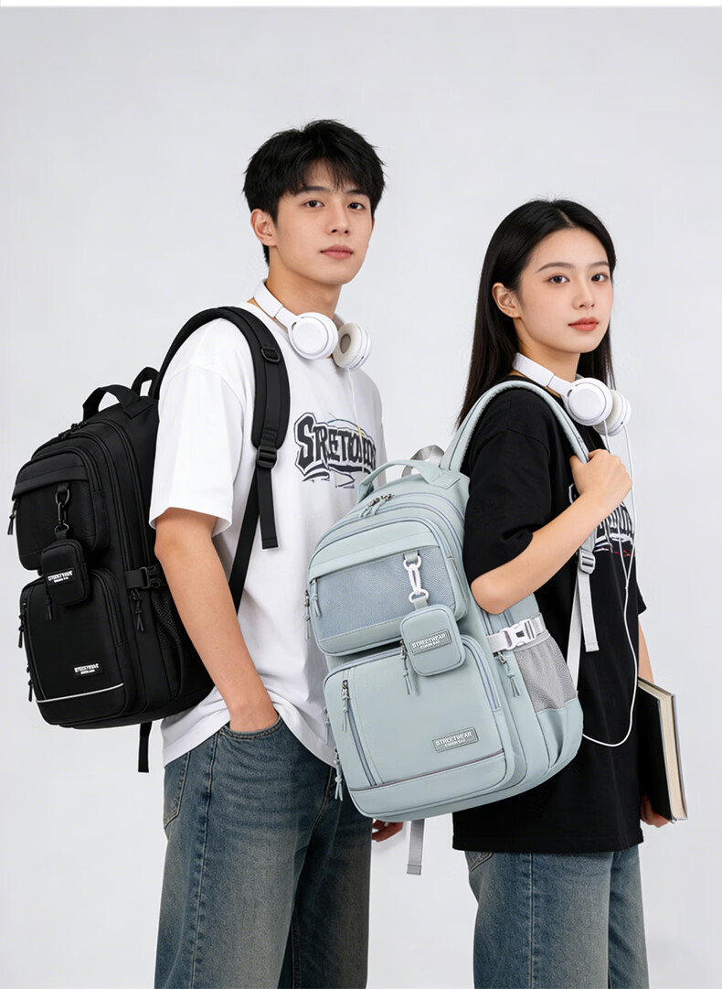 Edison High School Backpack Spine Protection Load Reduction Reflective Water-Resistant Large Capacity Student Travel Bag 2486-1 18