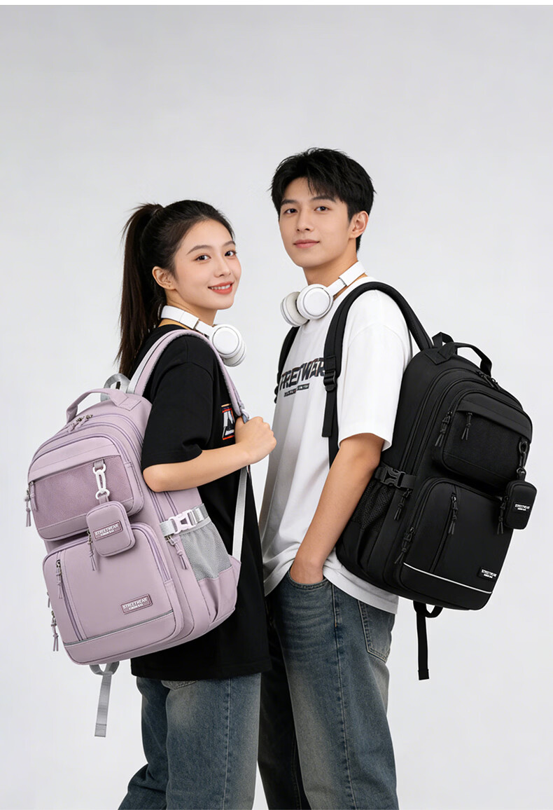 Edison High School Backpack Spine Protection Load Reduction Reflective Water-Resistant Large Capacity Student Travel Bag 2486-1 20