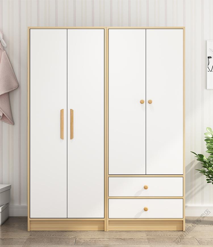 衣柜简易组装木头衣厨衣柜简易组装木头家用卧室女生小户房间省空的制