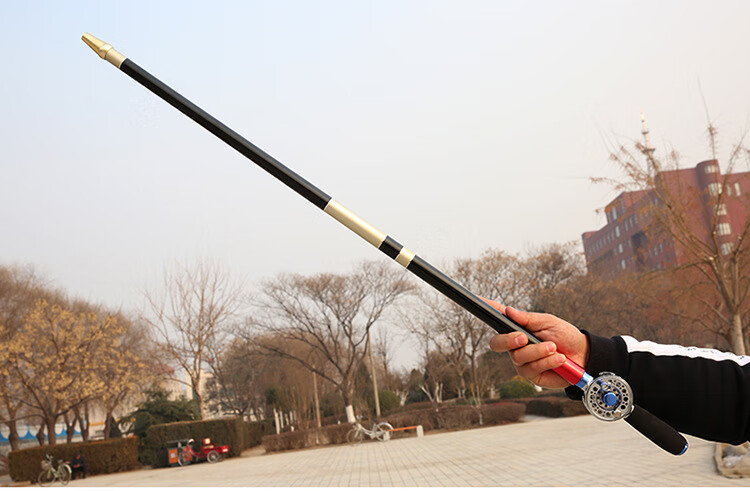 渔颠(yudian)一竿多用定位中通鱼竿内走线前打竿超轻超硬轮一体手竿改