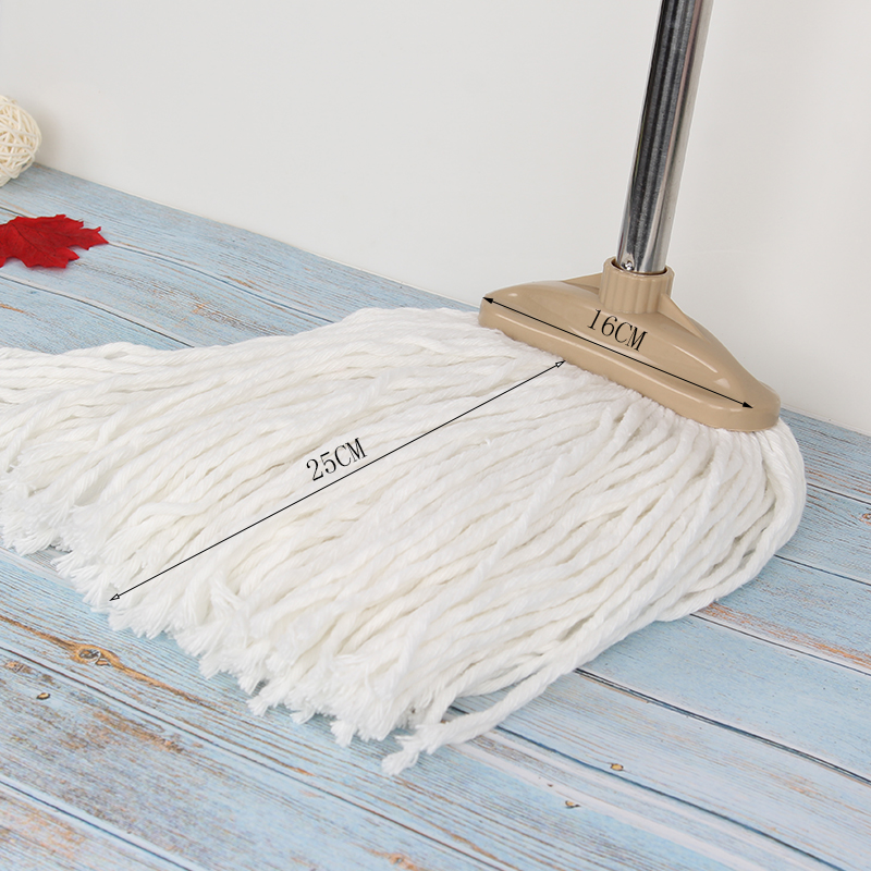 贝柚 家用棉线普通拖把头吸水棉纱墩布拖布条老式拖把 纯白1.