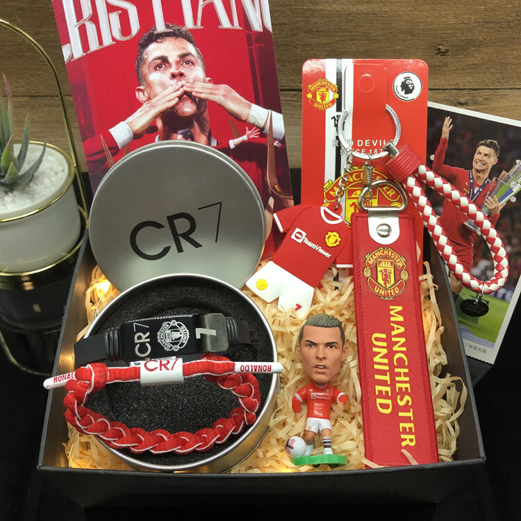 c罗梅西玩人偶足球公仔摆件高考送男生友生日礼物内马尔周边 (c罗手环