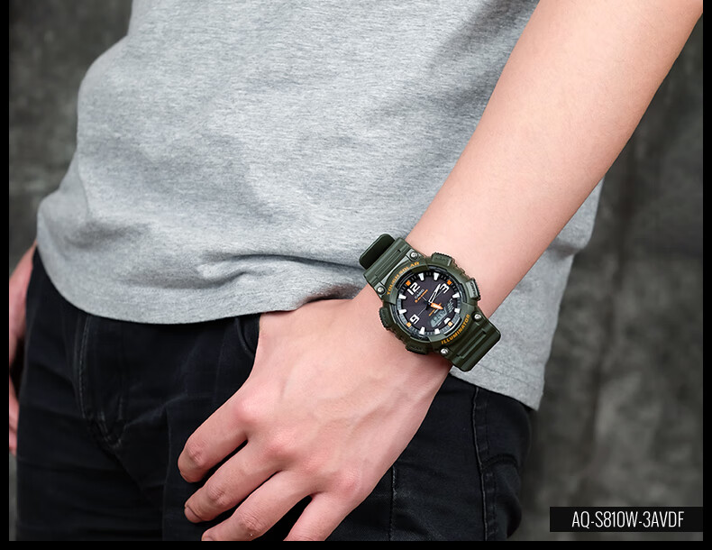 卡西欧手表男女学生运动潮流简约时尚官方电子石英表盘aqs810 5.