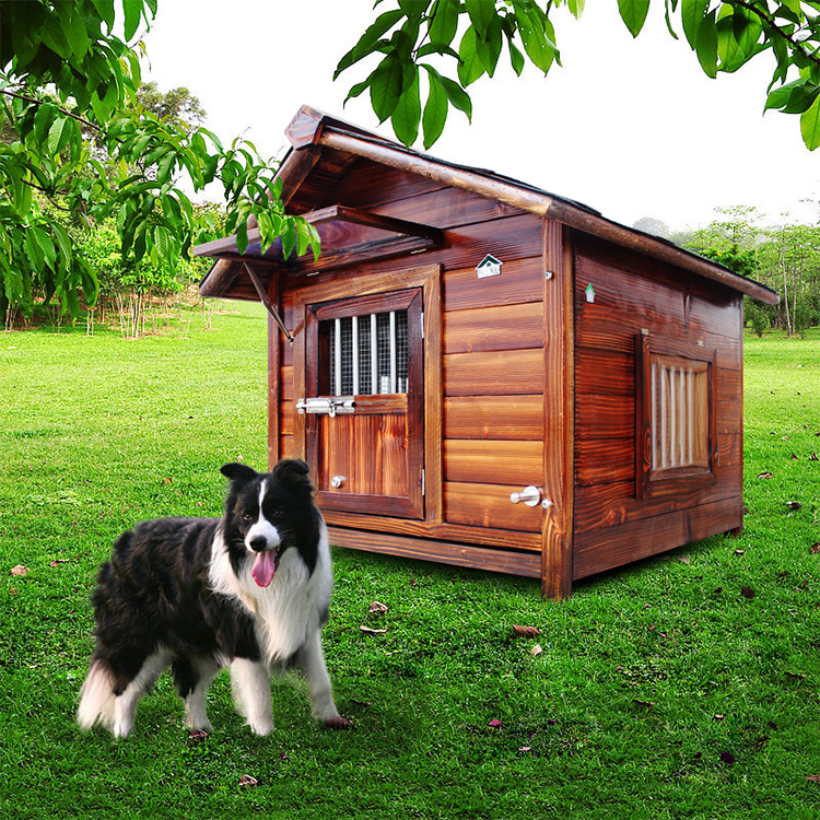 实木狗房子户外狗屋拆洗狗窝夏季木质防水l大型防雨宠物用品木屋 l