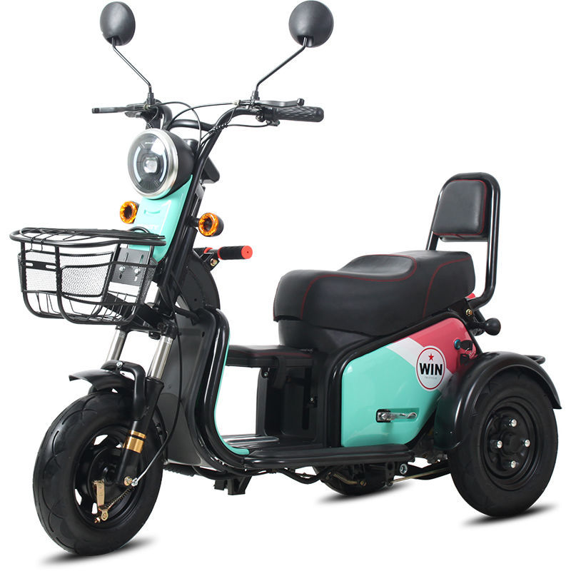 雅迪电动车迷你电动三轮车小型时尚同款代步车电动家用女士接孩子带棚