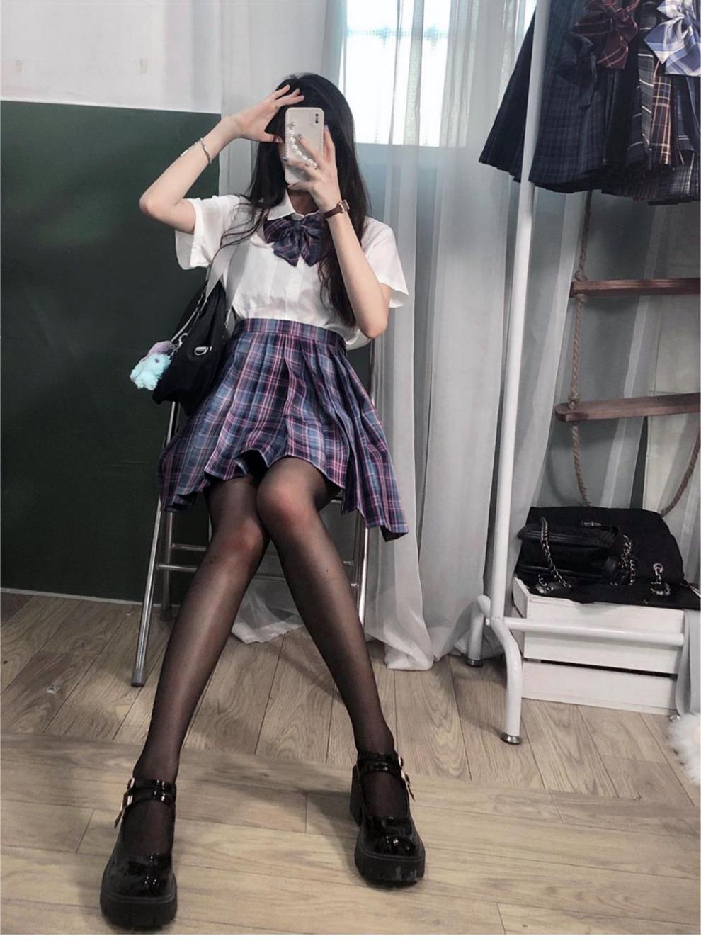 罗马圣仕新款jk水手服女学生装黑丝学姐jk制服格裙夏季性套装纯欲风格