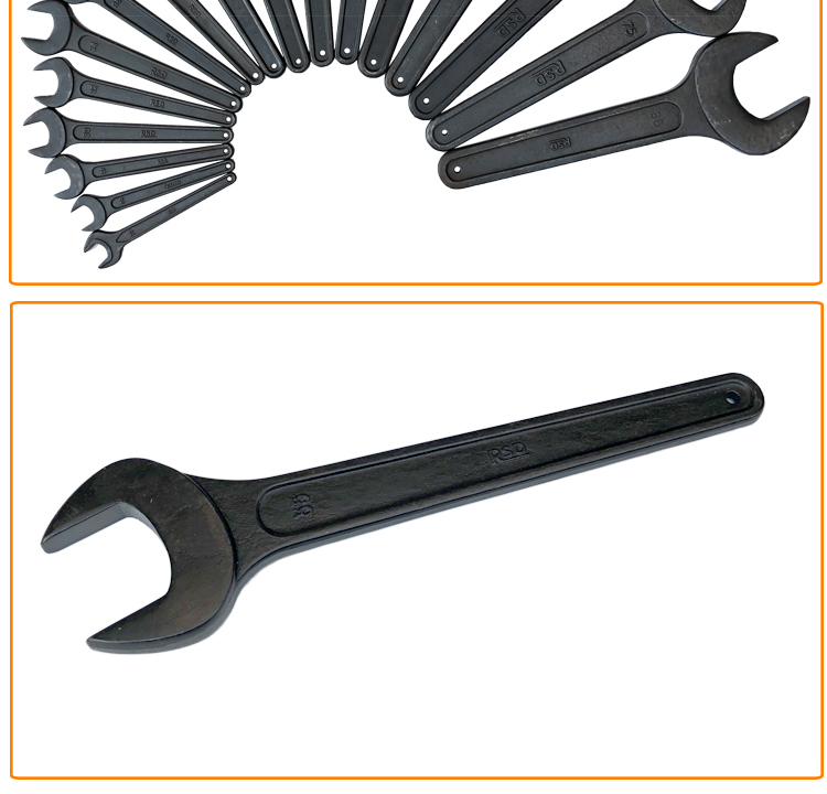 单头呆扳手长柄重型开口板手24 27 32 36 38 41 46 60 65 70 75mm