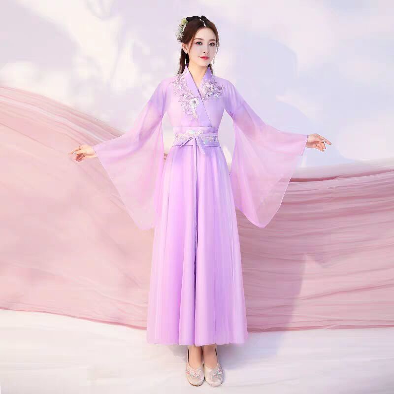 古装女装汉服成人装汉服女古装仙女中国风飘逸清新淡雅改良套装汉元素