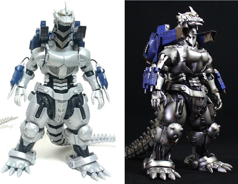 机械哥斯拉三式机龙手办 机械哥斯拉三式机龙全身喷涂 shm品川终决战