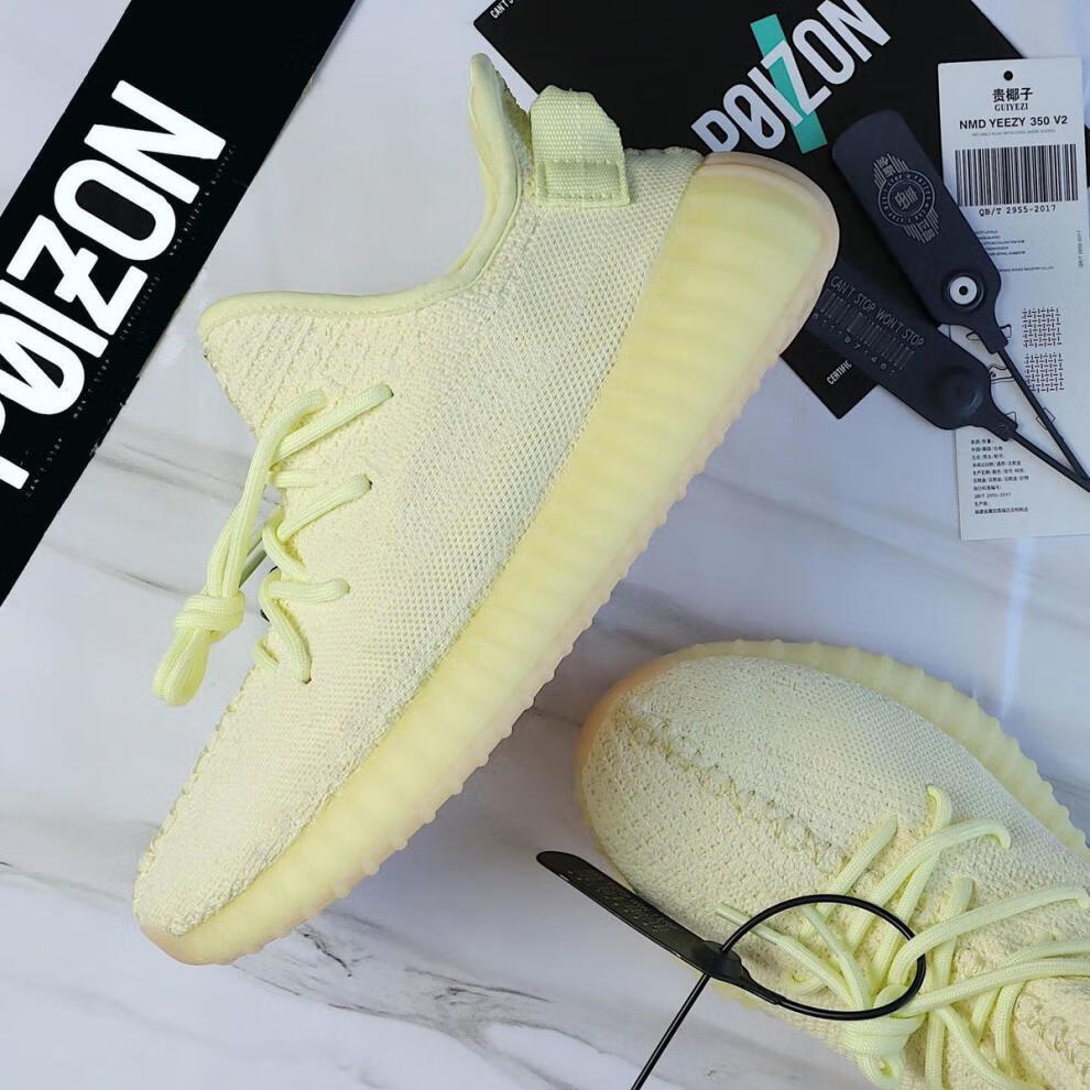 椰子鞋350贵椰子口香糖配色350v2情侣款跑步鞋蓝精灵真爆软底运动休闲