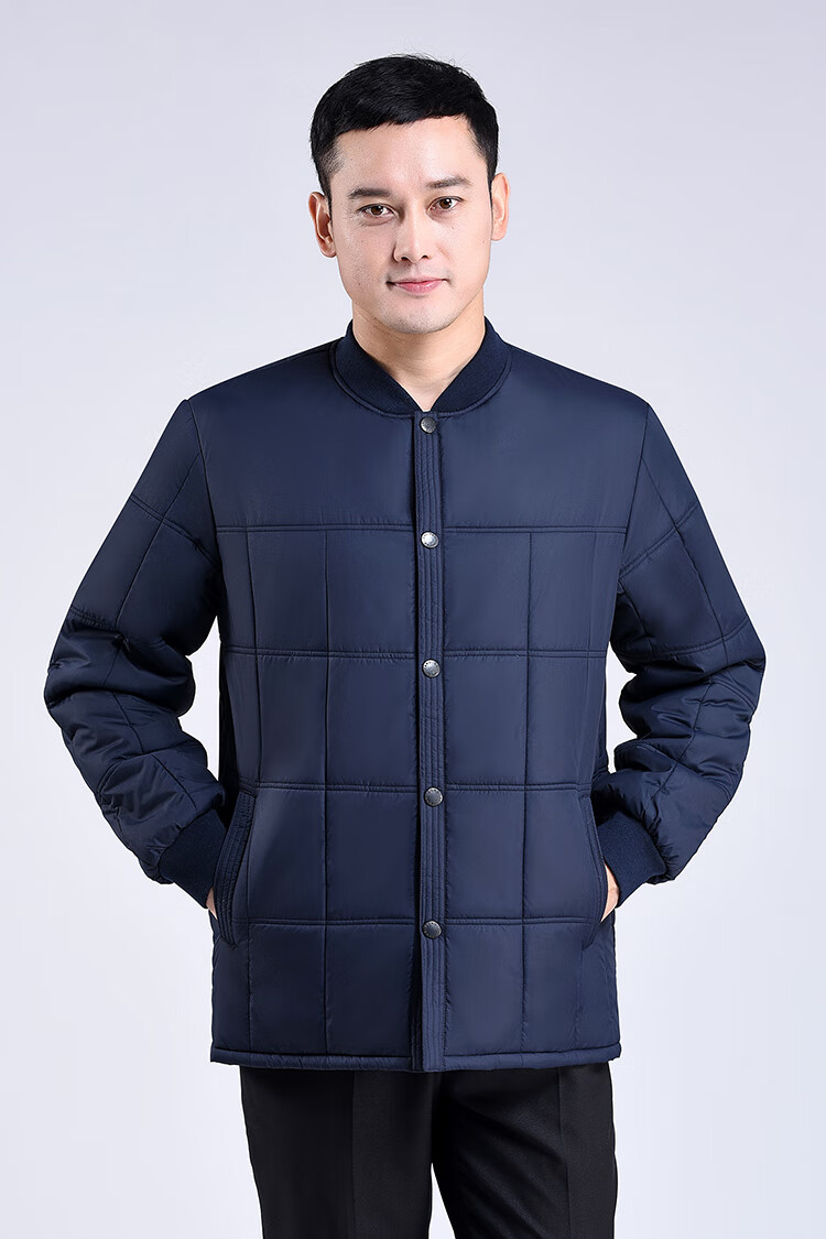 纯手工棉花冬季中老年男士羊毛内穿小棉袄加厚轻便棉服老年内胆宽松