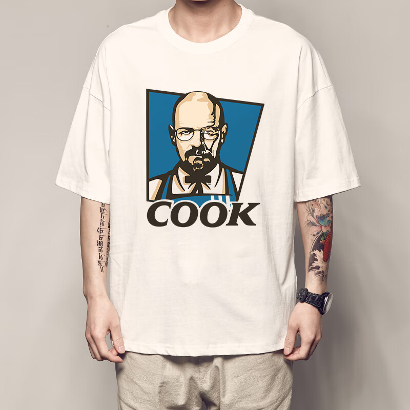 绝命毒师t恤炸鸡叔短袖衣服杰西平克曼小粉老白周边 黑色 5667 绝命毒