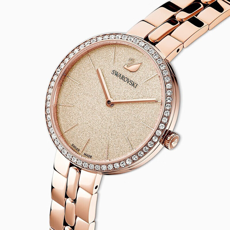 swarovski施华洛世奇cosmopolitan闪耀满天星女士腕表圆盘石英手表