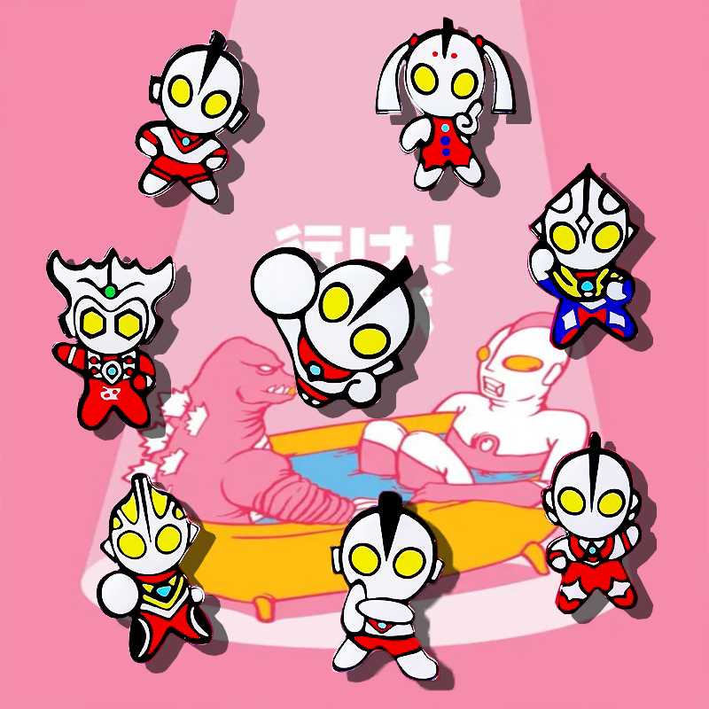 奥特曼胸针 卡通可爱雷欧迪迦赛罗徽章书包别针儿童学生配饰奖励 款式