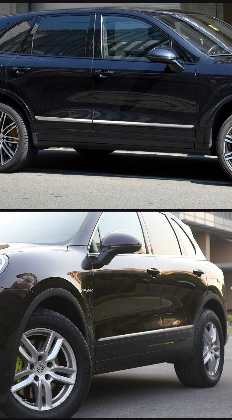 适用于2022款保时捷卡宴 车身饰条 亮条 侧裙 防护条 改装碳纤维