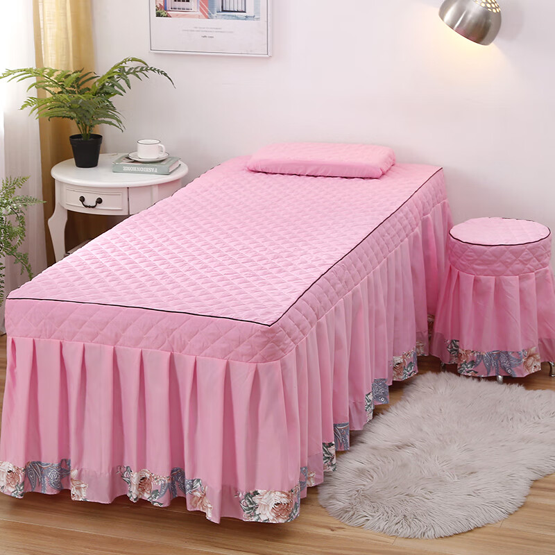 劲蔻美容床罩套单件 美容院推拿按摩理疗spa皮肤管理床上简约床套带洞