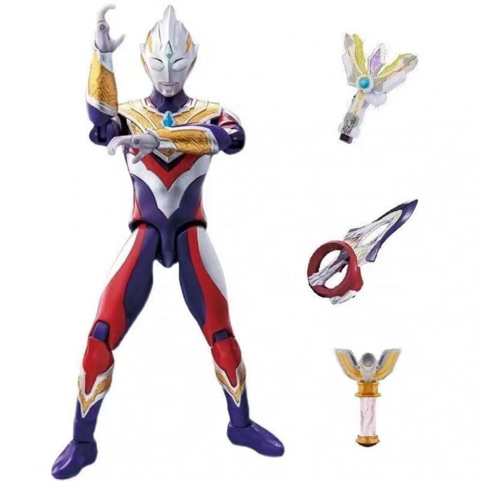 机动奥特曼 特利迦奥特曼复合型儿童男孩超可动玩具人偶礼物黄金赛罗