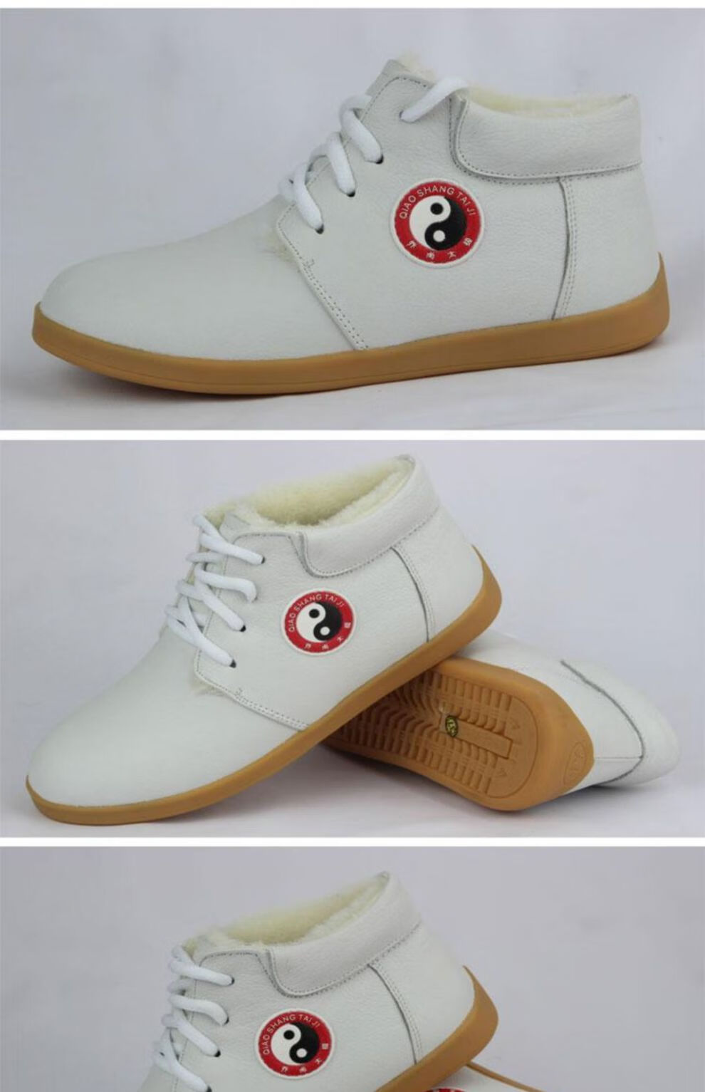 佑勒运动户外旗舰店秋冬太极鞋羊毛高帮加厚棉鞋头层软牛皮牛筋底男女