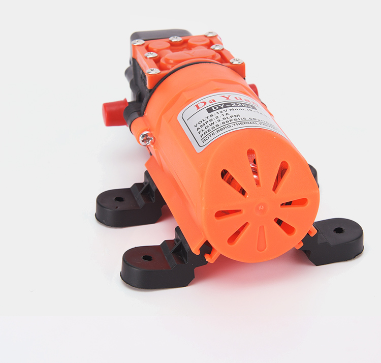 适用于智能带压力开关12v伏电动喷雾器喷药水泵电机马达自吸隔膜洗车