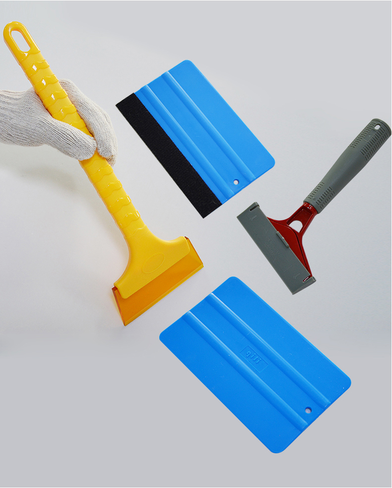 刮板写真广告壁纸橡胶软刮胶板塑料刮刀片汽车改色膜工具短柄玻璃水刮