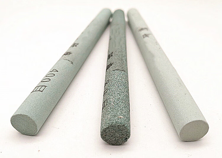 绿色碳化硅油石砂条打磨抛光油石条精磨油石圆条圆形圆柱150x12 80