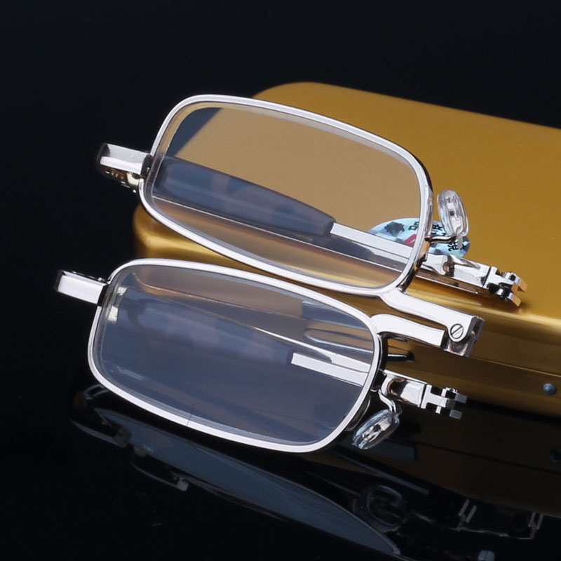 老花镜迷你超轻舒适老花眼镜树脂 折叠老花镜男女便携简约  400度