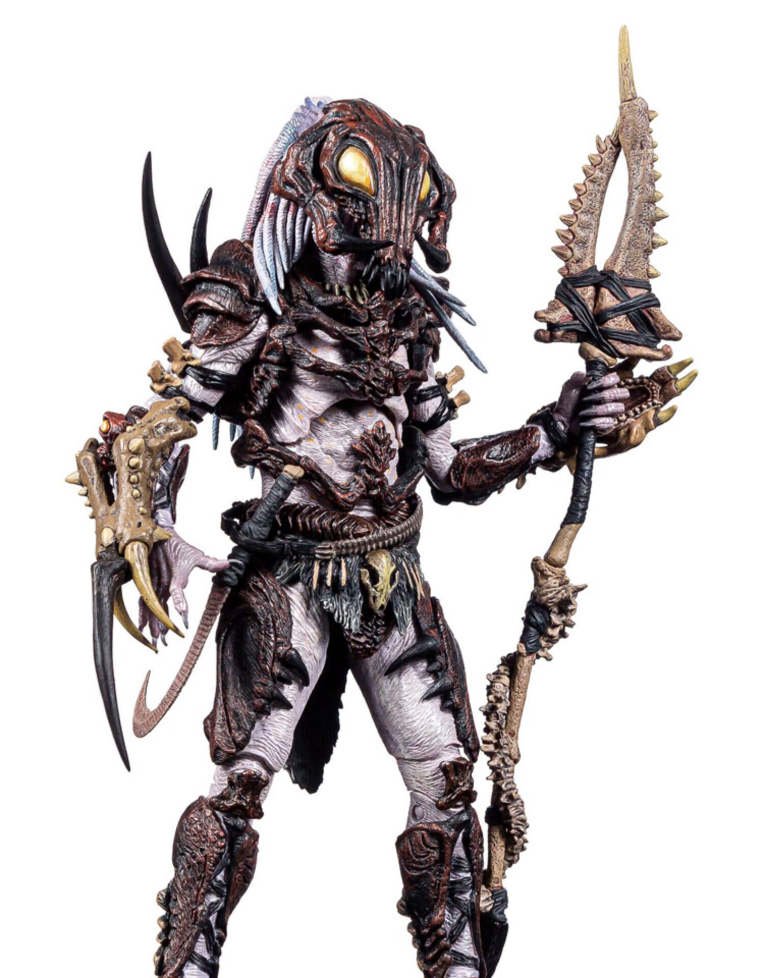 万代(bandai)neca阿尔法铁血战士大战异形a1透明头脑 7寸可动人偶带标