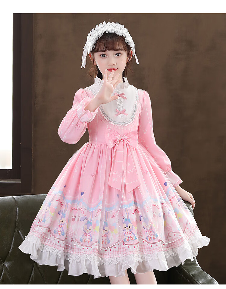 儿童洛丽塔正版星黛露衣服女童秋装洛丽塔公主裙万圣节儿童服装小女孩
