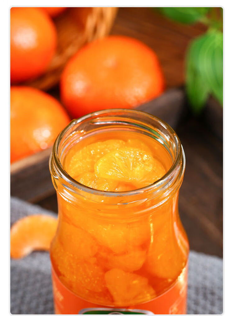 罐头玻璃瓶装新鲜糖水黄桃罐头水果休闲零食整箱 水蜜桃罐头6瓶【图片