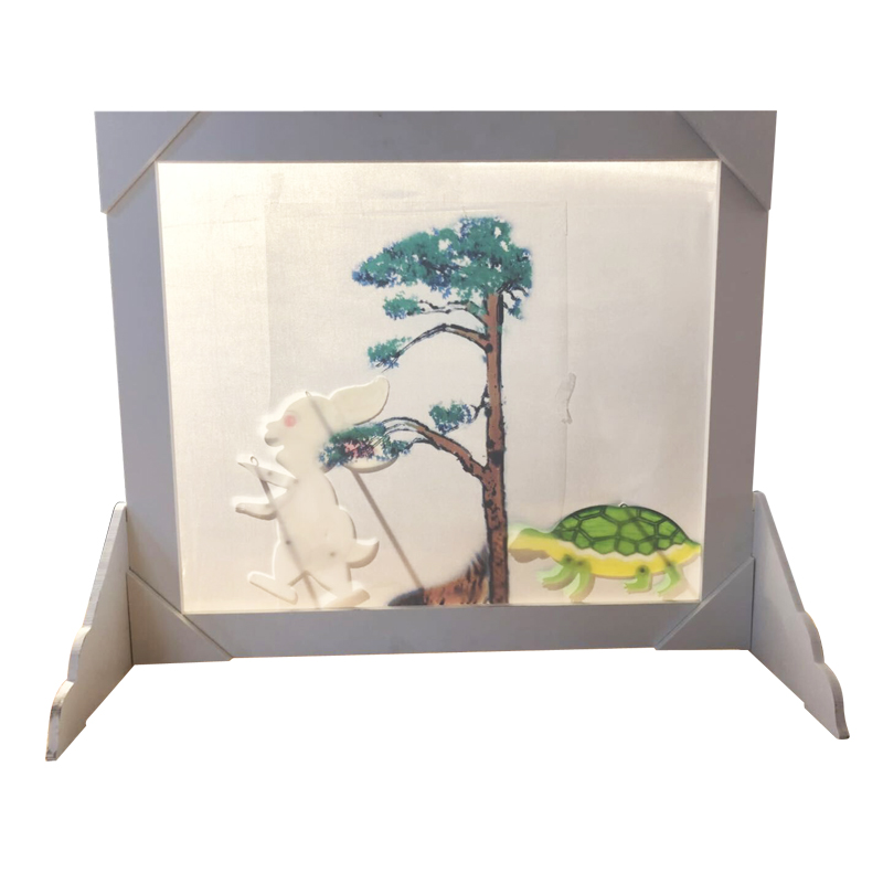 皮影戏材料包皮影戏幕布架道具儿童手工制作投影布支架皮影手影展示投