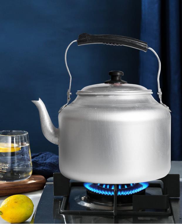 老式柴火铝制烧水壶特厚铝水壶大容量茶壶家用煤气燃气炭火用铝壶 s35