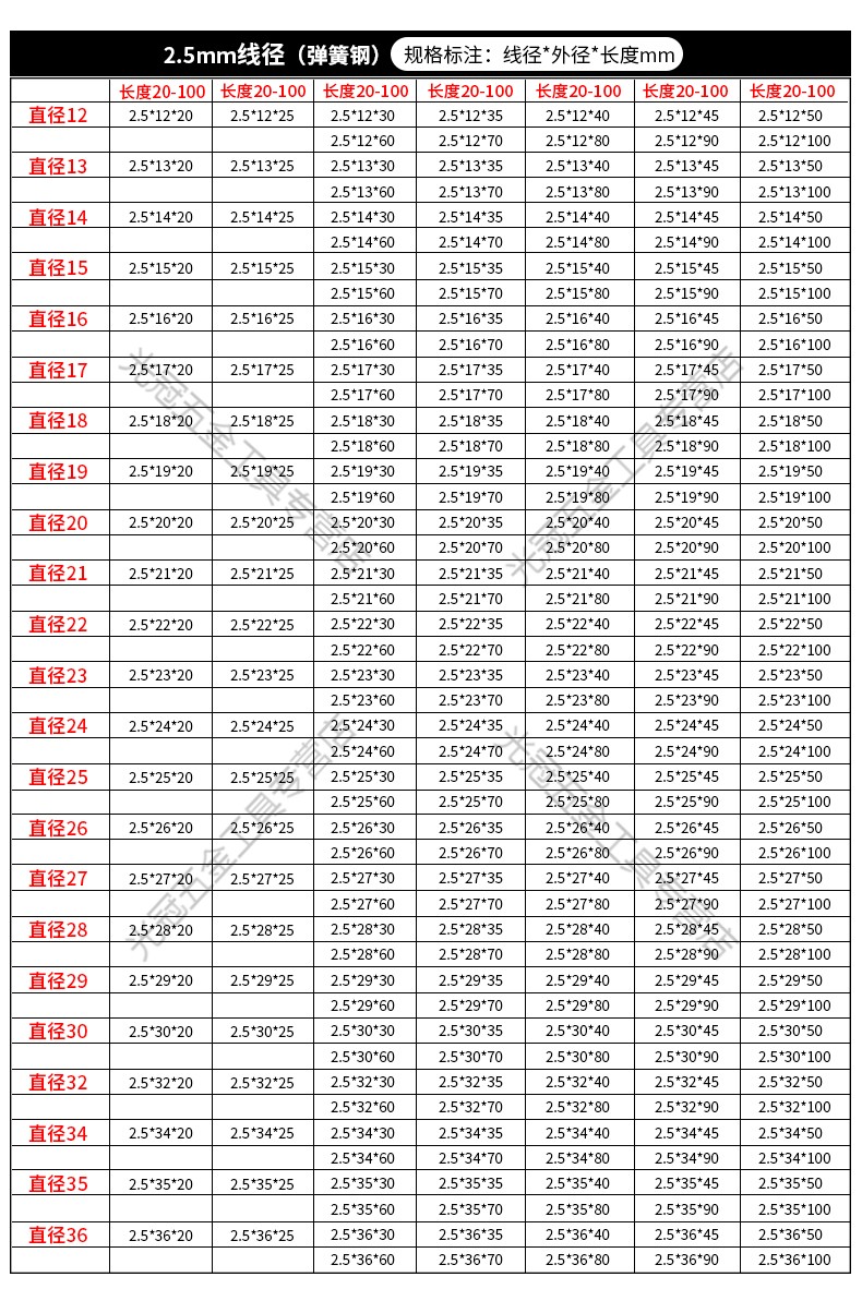 彈簧鋼大小彈簧壓力壓簧壓縮彈簧回位y型簧線徑0240mm彈簧定做線徑06