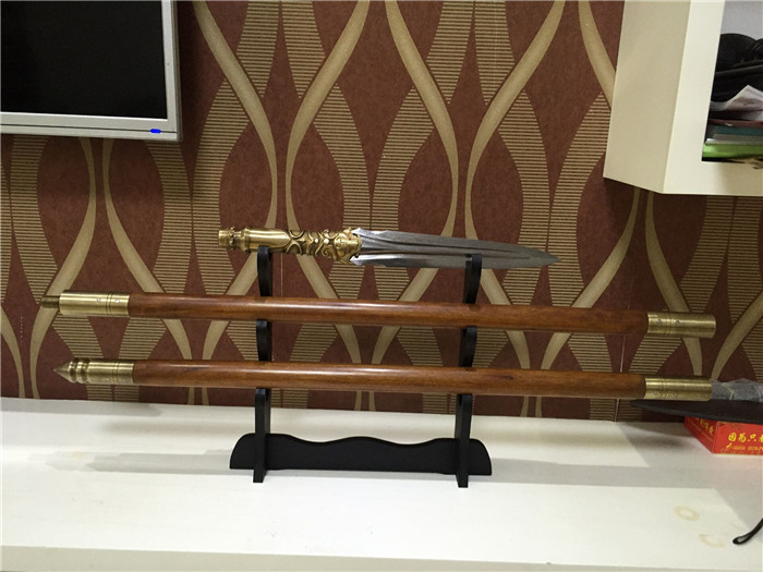 泽旭 龙a泉市华字号刀剑霸王枪赵云长a枪头手工兵a器矛野猪武术红缨未