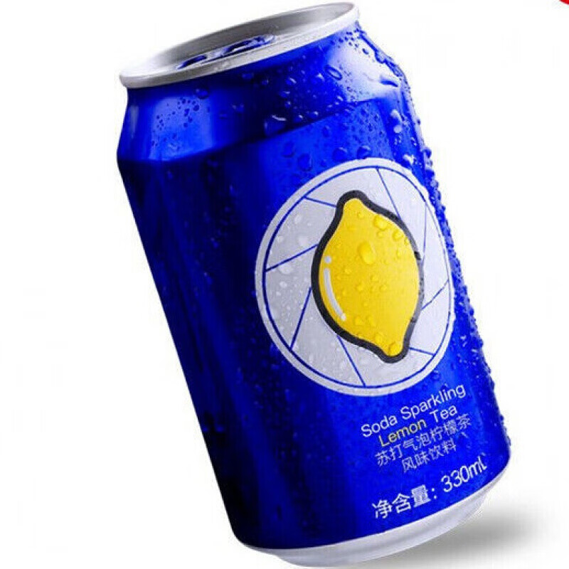 小蓝罐苏打气泡柠檬茶饮料330ml6罐哇哈哈小蓝罐6罐