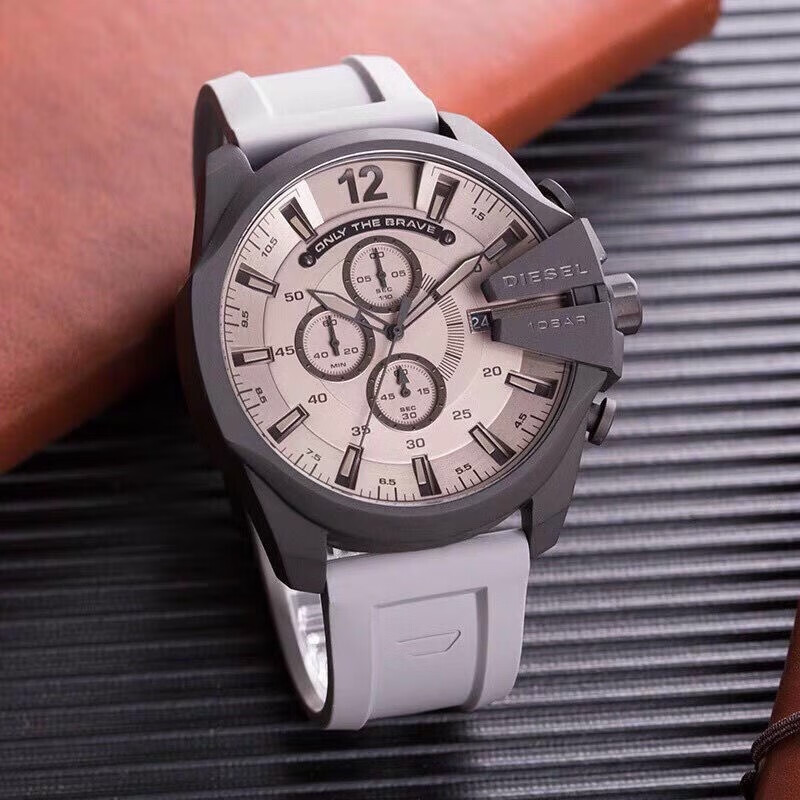 diesel迪赛手表男偏光大表盘时尚钢带欧美石英腕表dz7395杰霆 dz7888