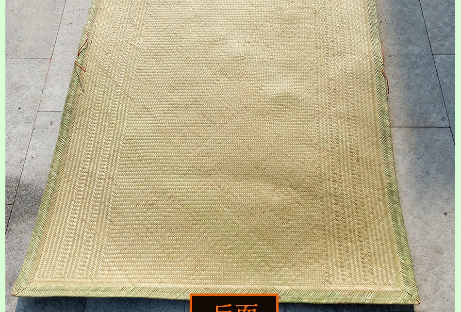 竹编凉席手工双人床竹席老式头青篾席夏季学生冰凉席可可包边 头青