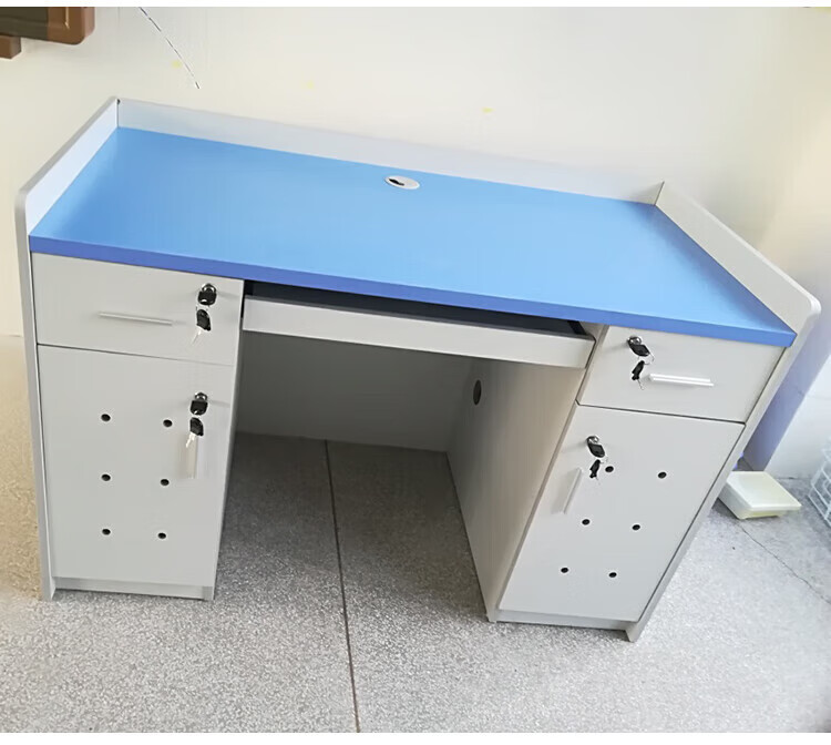 教师讲桌教室抽屉带锁多媒体演讲台学校板式讲台桌培训带柜电脑桌