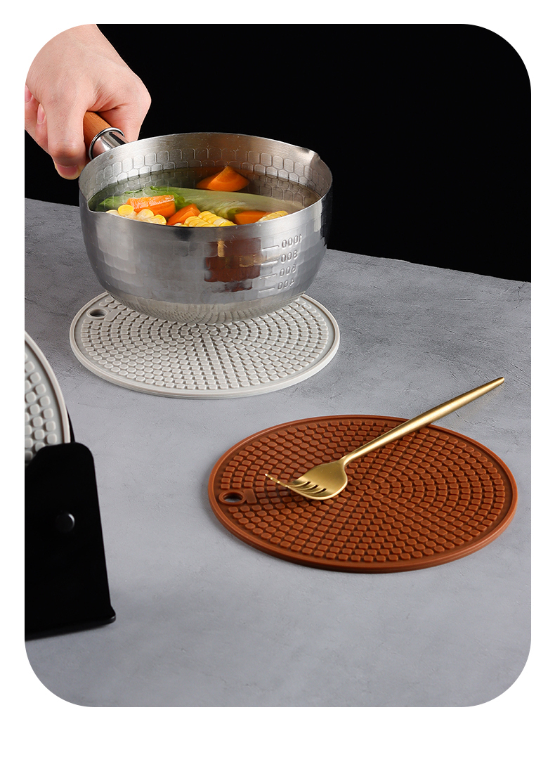 锅底垫 硅胶隔热垫防烫桌垫厨房耐高温砂锅底垫家用餐垫杯垫碗垫菜盘