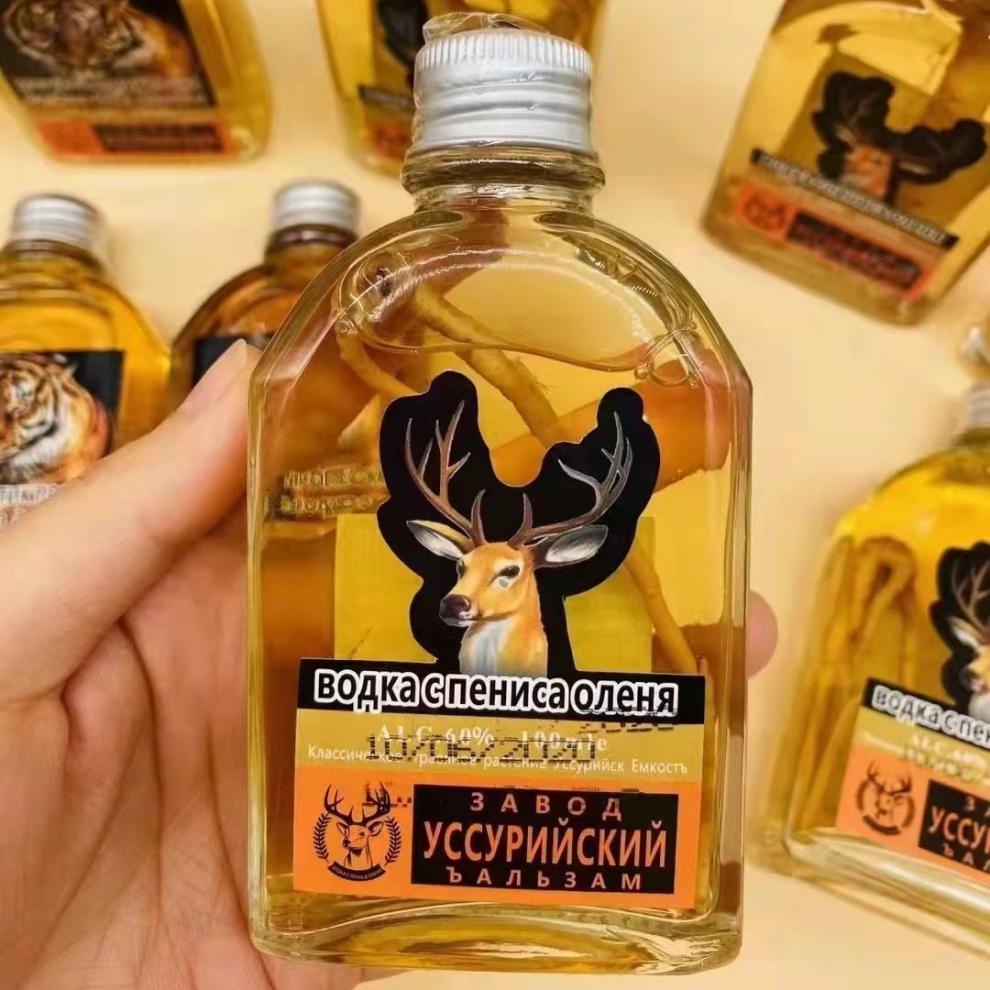 俄罗斯原装进口小虎头牌小虎酒 多规格 男性养生伏特加小鹿茸人参枸杞