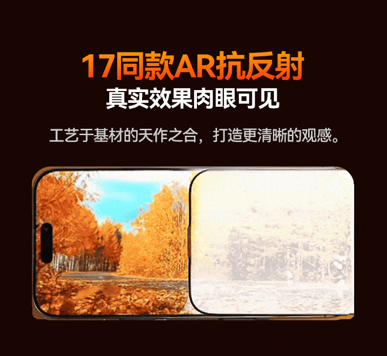 Baseus AR Anti-Reflective Corning Film | 97% Light Transmission | Full Coverage Tempered Glass Screen Protector for iPhone 17 Pro | Drop Protection, Fingerprint Resistant, Dust-Free Case Compatible 1