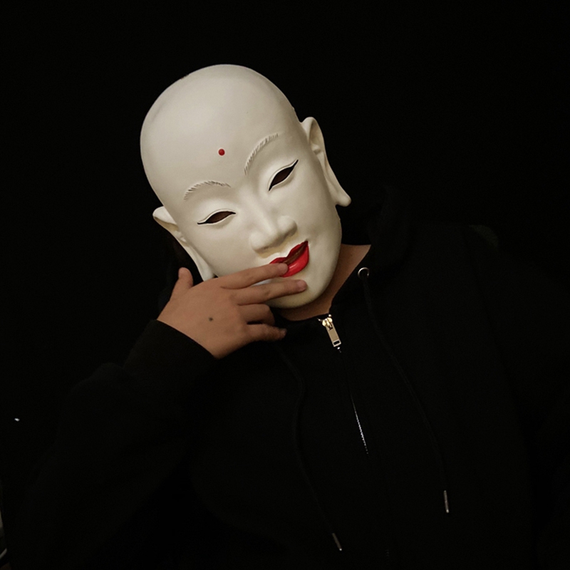 抖音同款万圣节小丑男女全脸影视周边抖音化妆道具唐僧面具 孙次郎