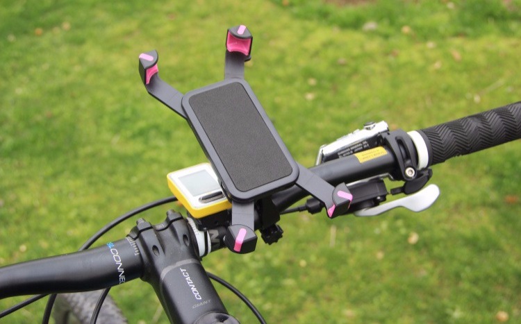 代驾车自行车手机架骑行导航支架四爪可调大小手机固定架单车配件