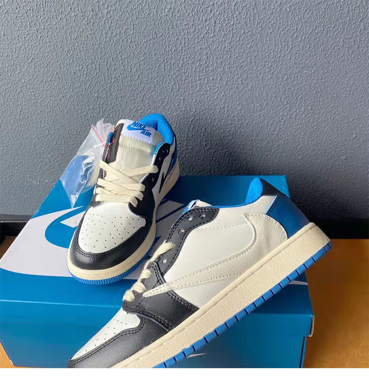 凡逸芙莆田纯原aj1 low藤原浩闪电倒钩联名男女同款低帮系带休闲运动