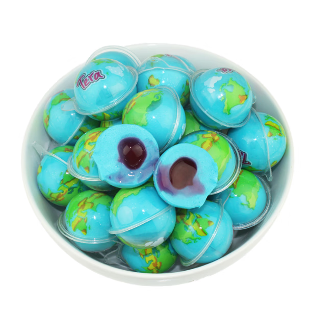 爆浆流心夹心地球糖3d草莓眼珠橡皮眼球软糖果鲜果切 【爆浆夹心】小