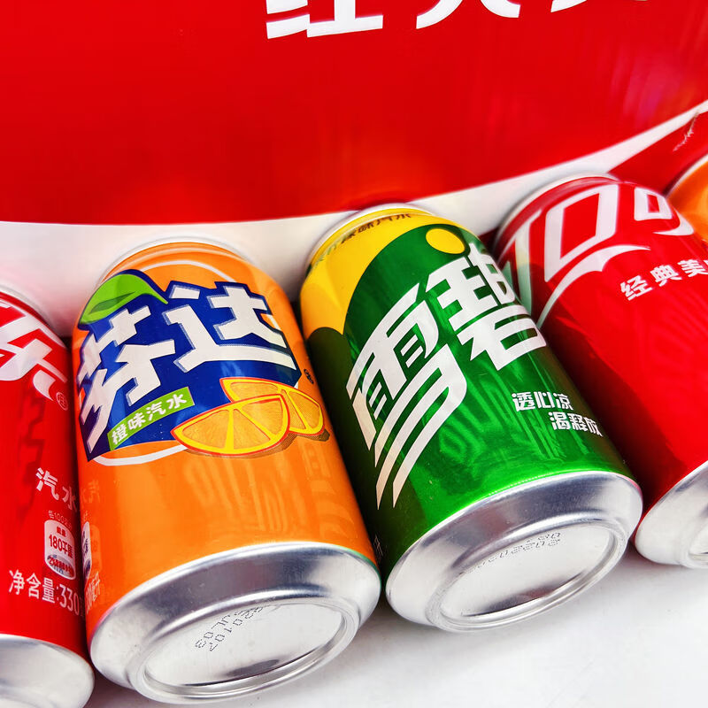 可口可乐雪碧芬达碳酸饮料汽水罐装330ml易拉罐团购 芬达 24罐【图片