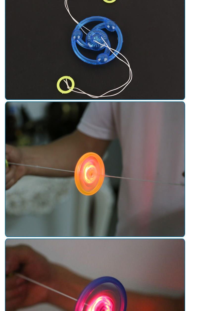 义乌小商品批发城 80后怀旧经典闪光拉线陀螺飞轮小孩一元儿童发光小